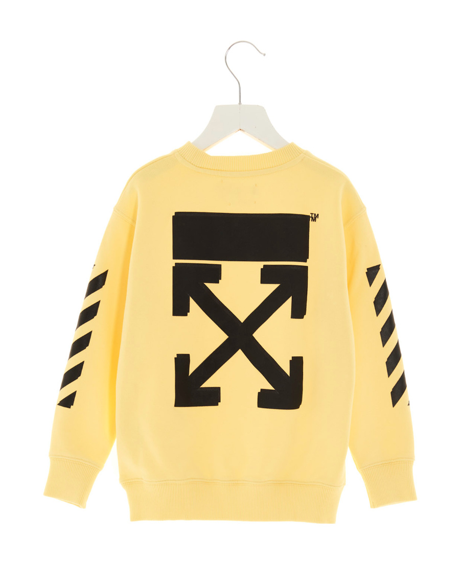 Off-white Logo-print Cotton Sweatshirt In Yellow