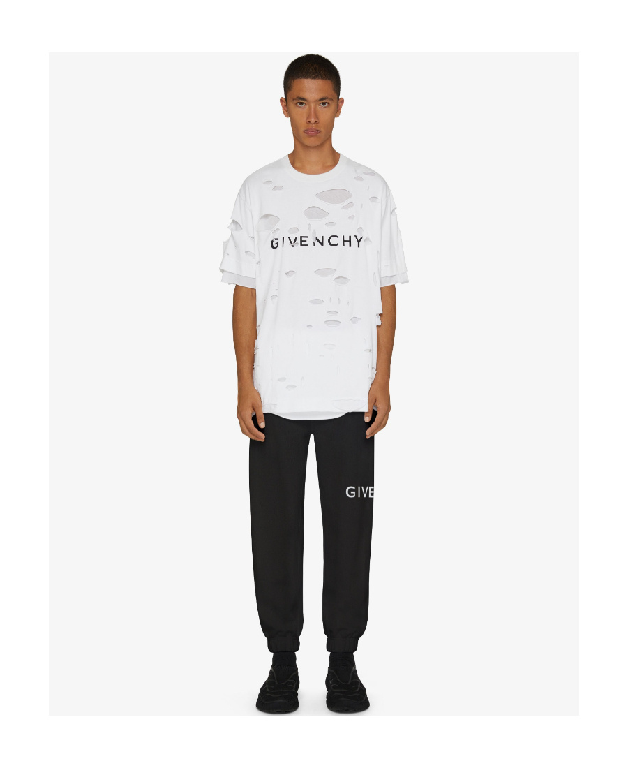 GIVENCHY GIVENCHY LOGO PRINTED REAR-WELT POCKETED TRACK PANTS