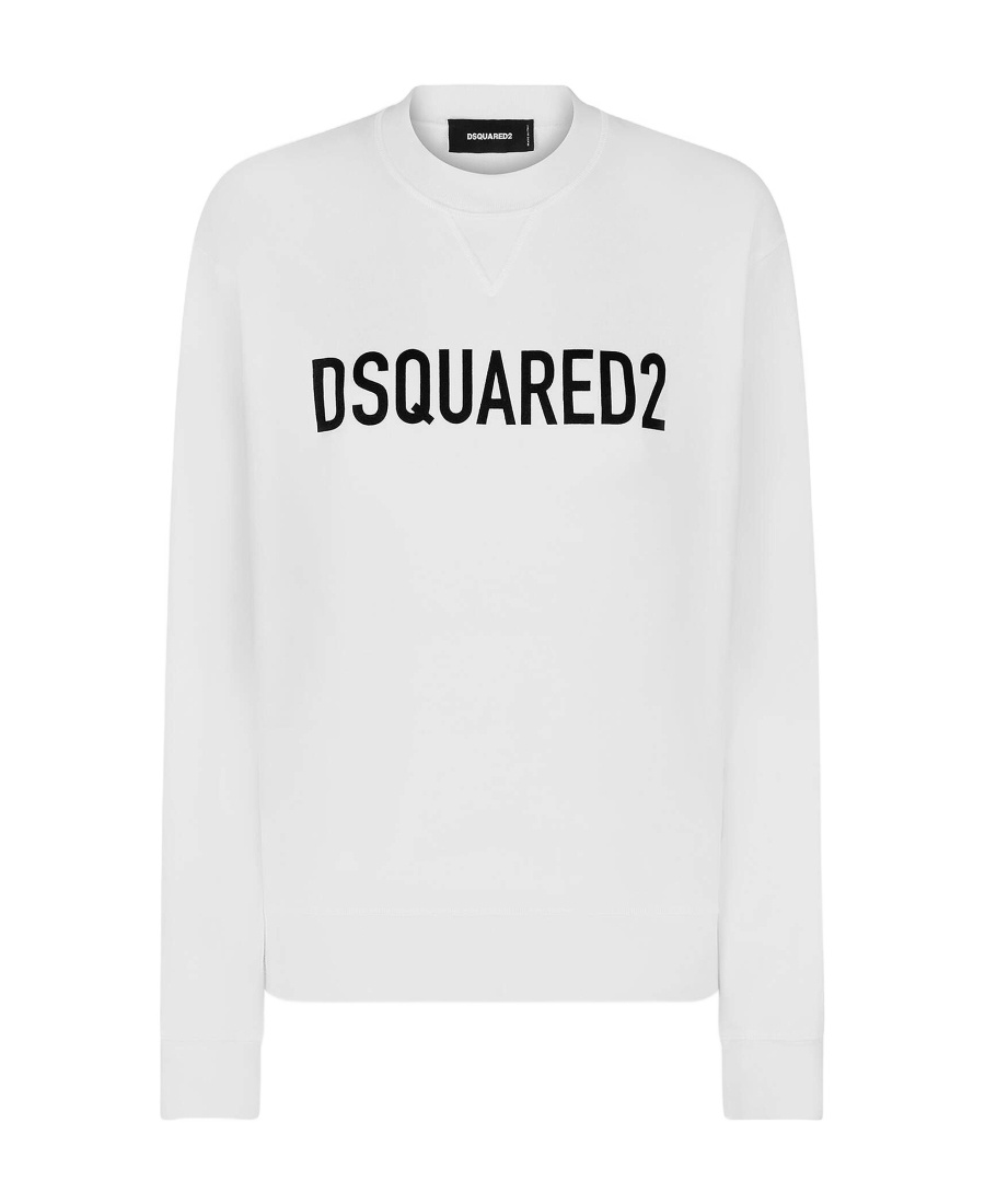 Dsquared2 Logo-print Cotton Sweatshirt In White