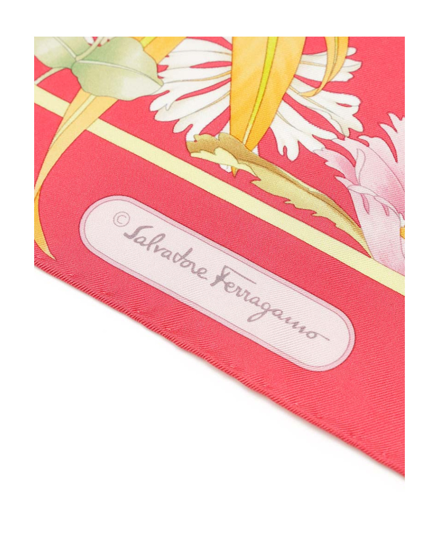 Ferragamo Printed Scarf In Nude
