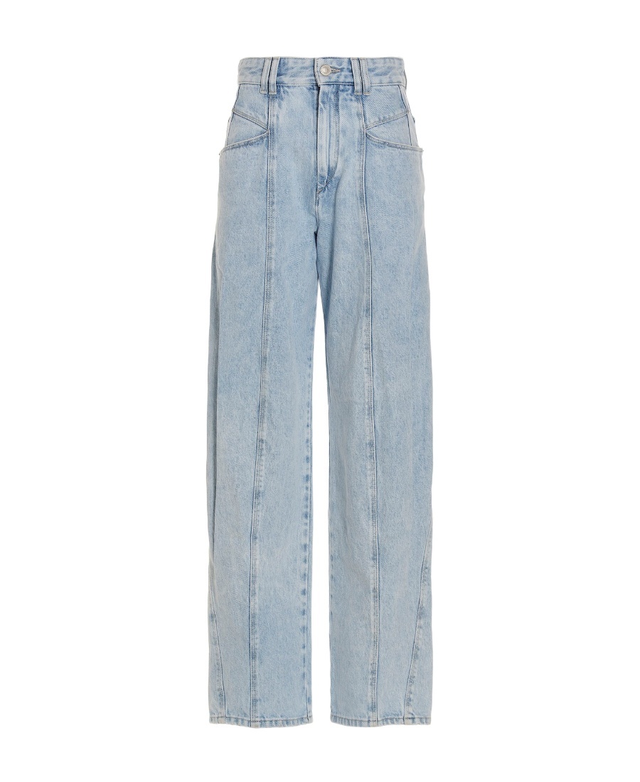 Isabel Marant Joanny Mid-rise Wide-leg Jeans In Blue