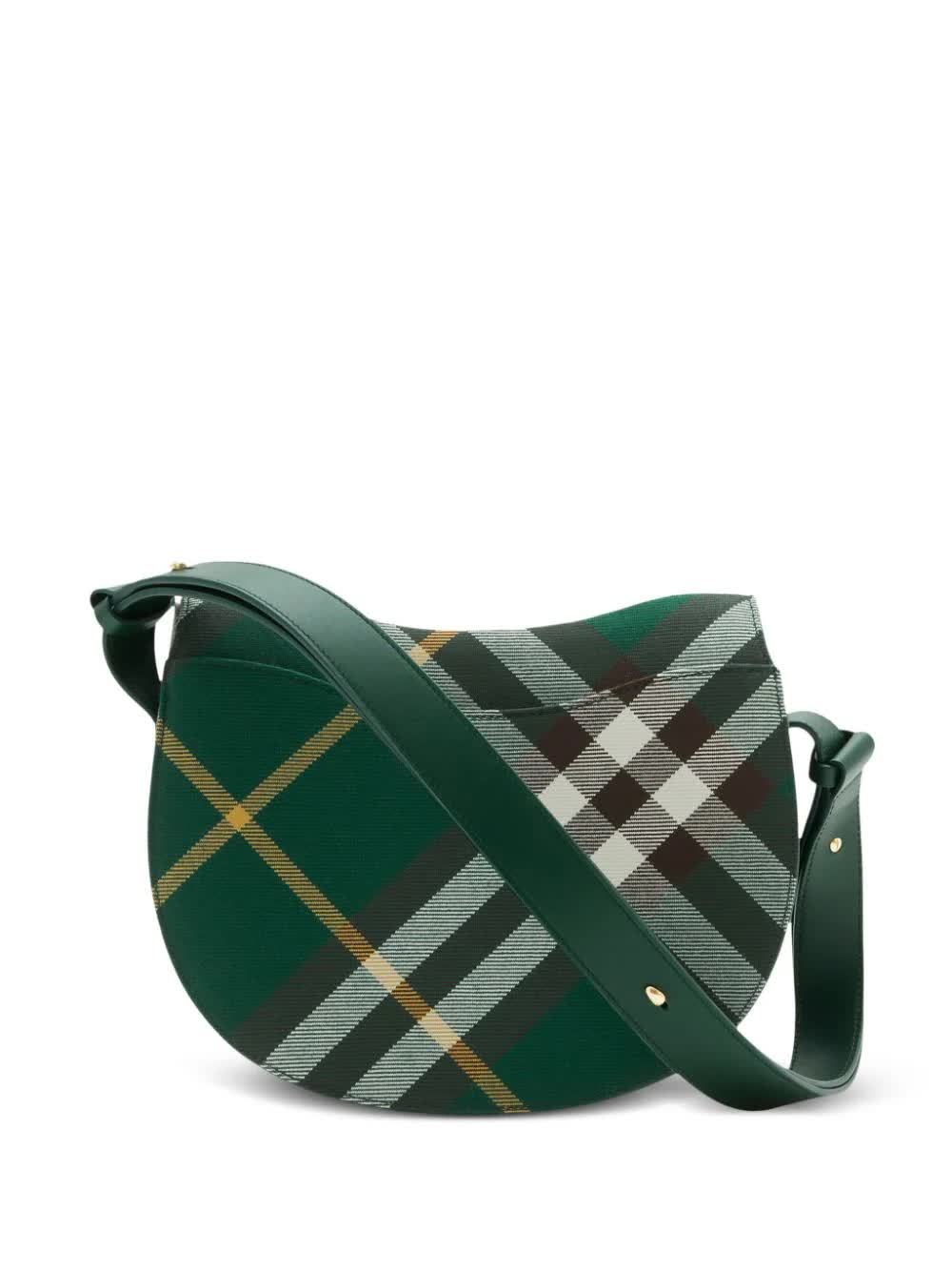 Burberry Medium Rocking Horse Leather Bag In Green