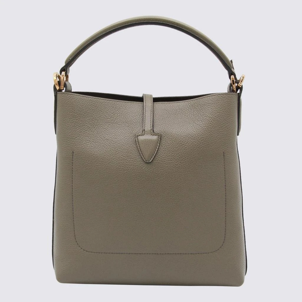 Tod's T-buckle Leather Shoulder Bag In Gray