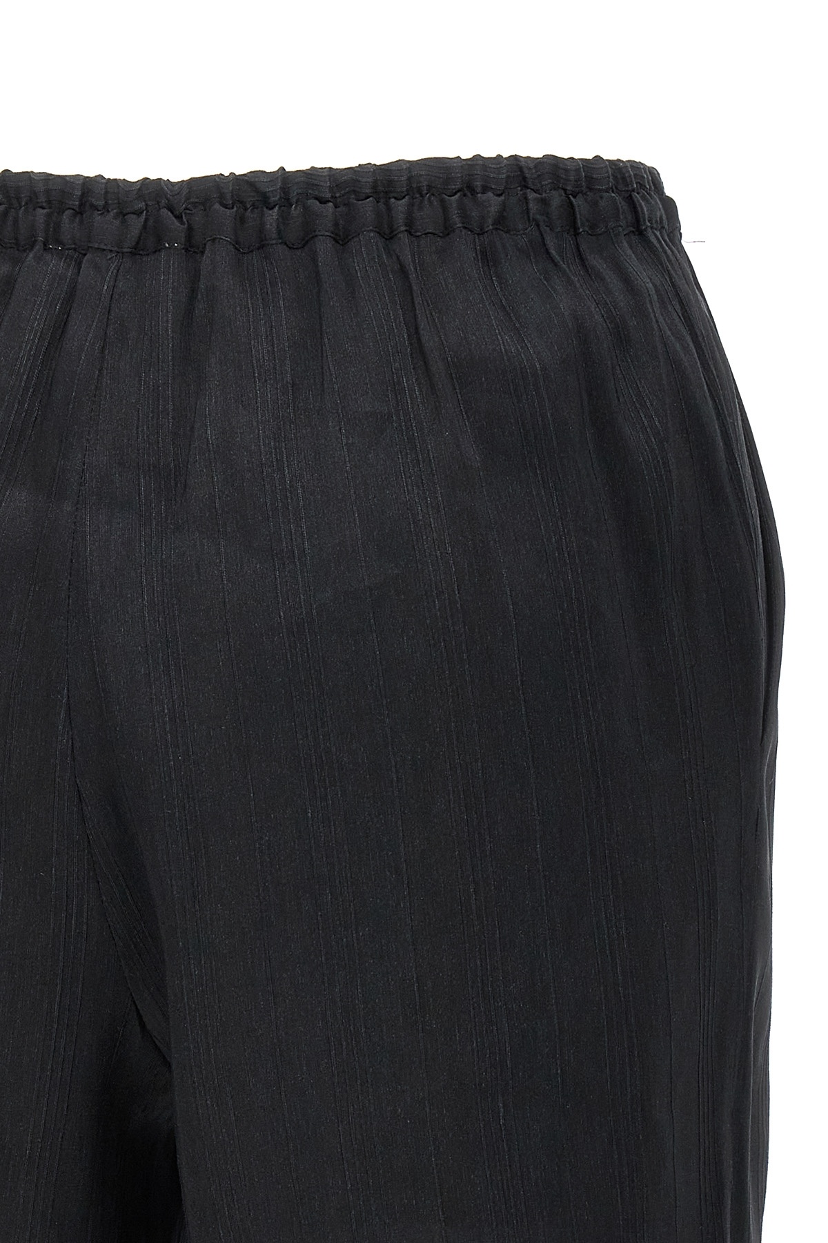Shop Loulou Studio Andra Elastic-waist Shorts In Black