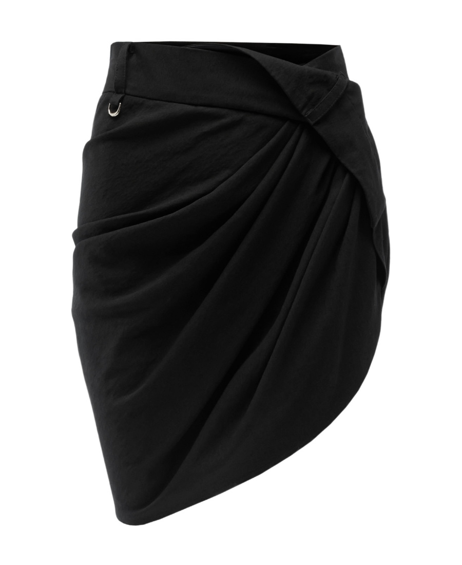 Jacquemus La Jupe Asymmetric Miniskirt In Black