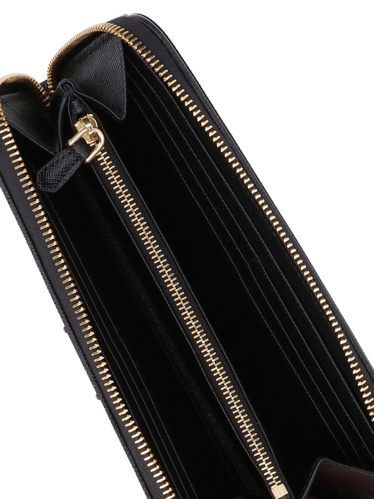 Prada Women Large Logo Wallet In Black