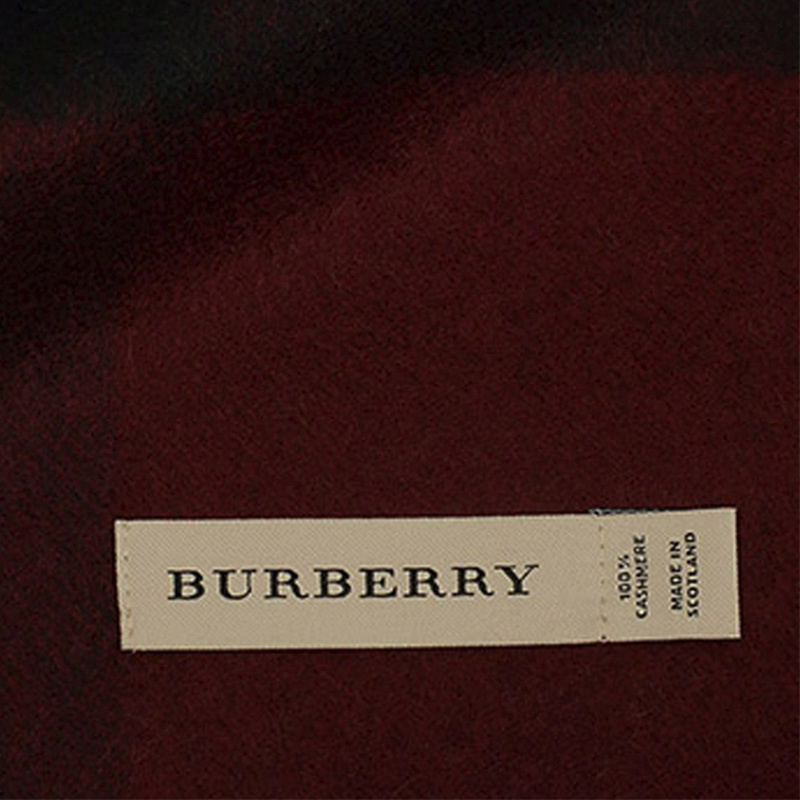 BURBERRY PLAID DETAIL SCARF