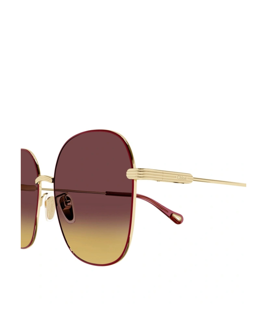 Chloé Logo Sunglasses In Red