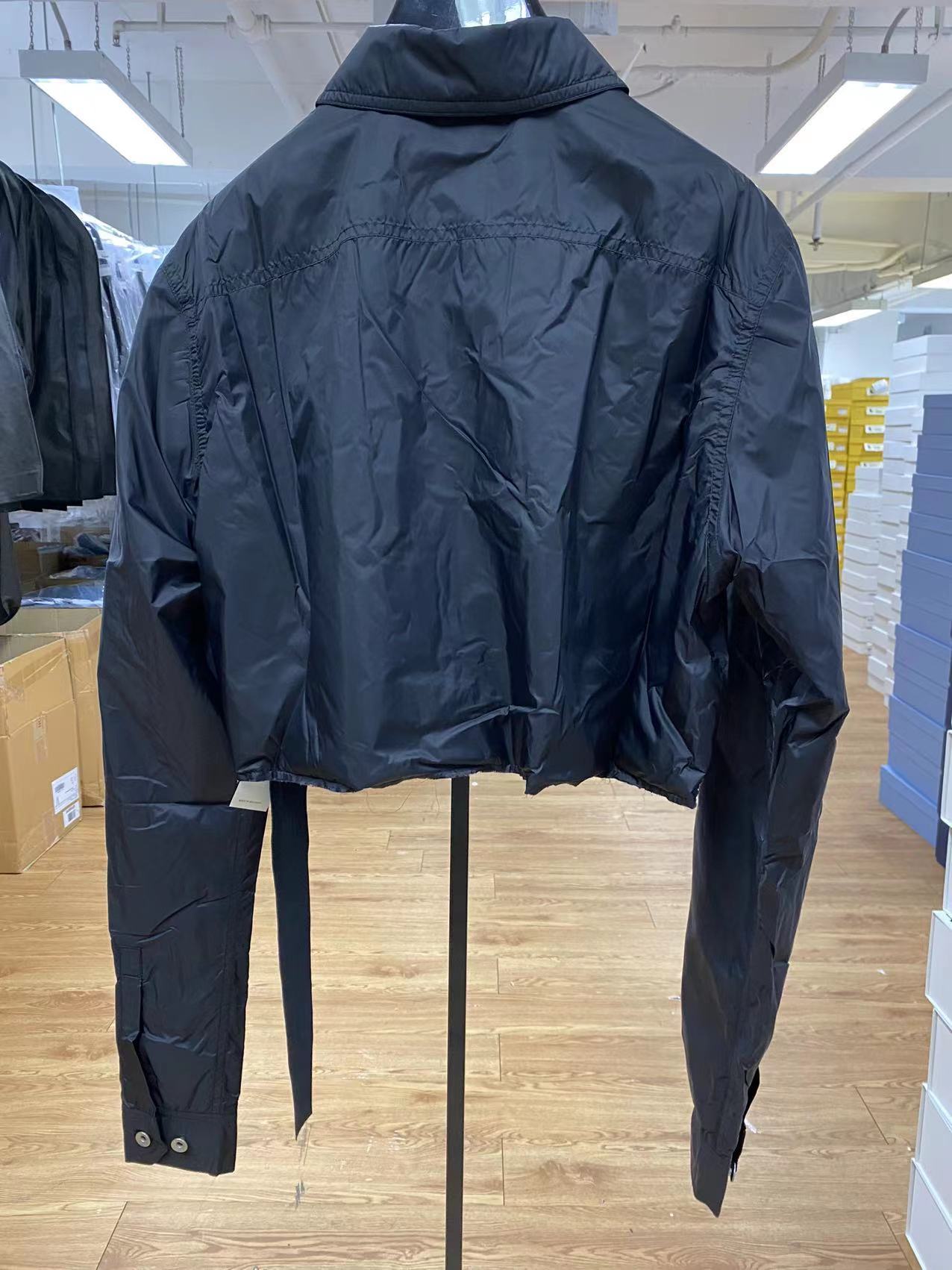 Rick Owens Drkshdw Short Ribbon Casual Jacket In Black