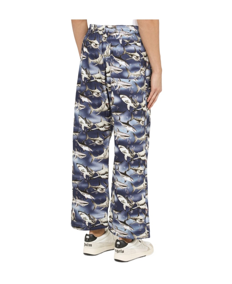 Palm Angels Sharks Easy Wide-leg Trousers In Multicolor