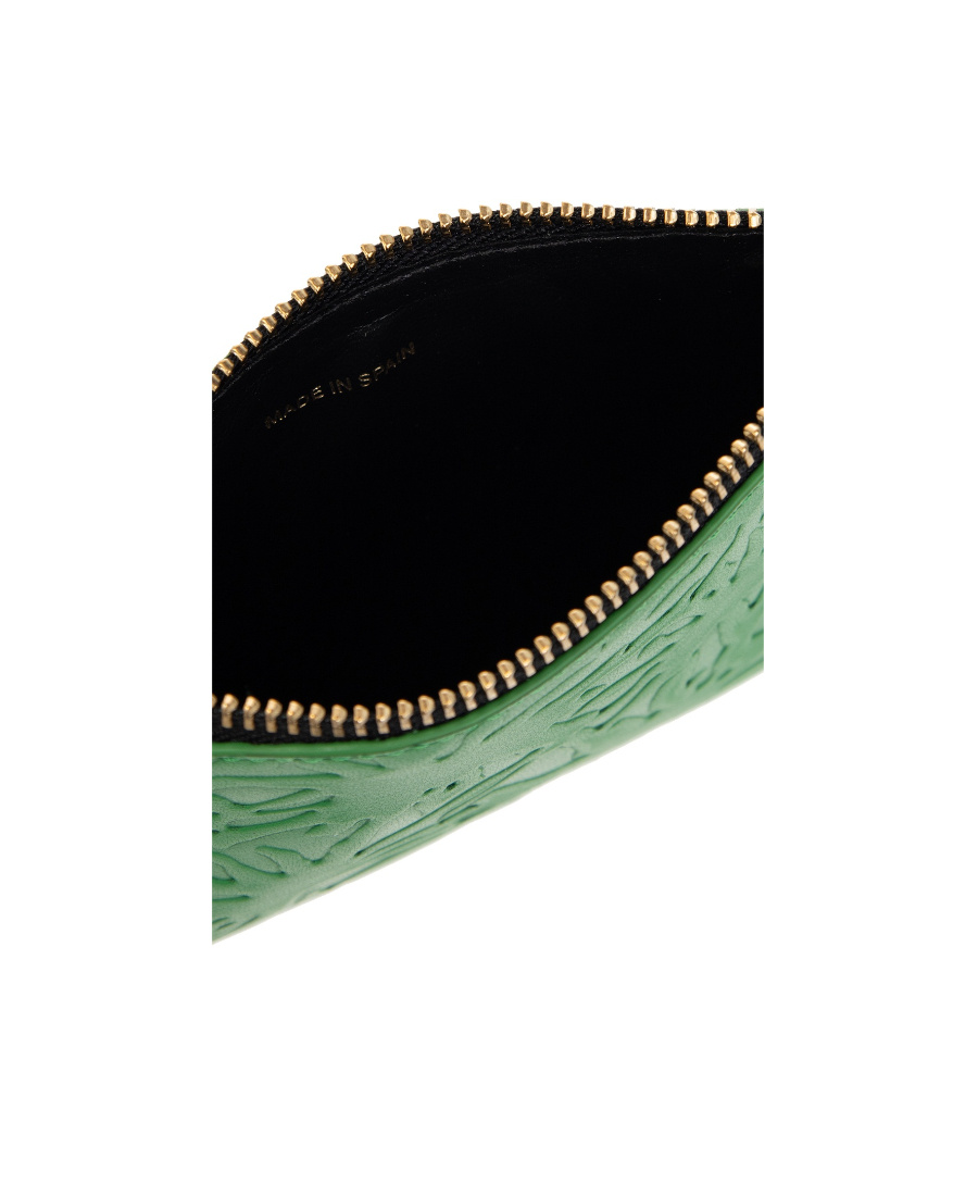 Shop Comme Des Garçons Patterned Logo Wallet In Green