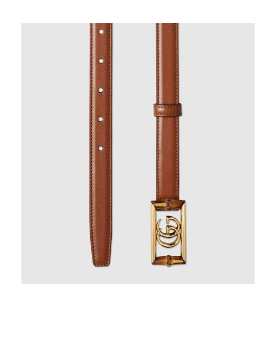 Gucci Double G Buckle Belt In Brown