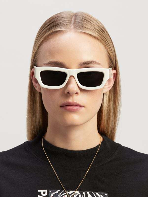 Palm Angels Auberry Rectangle-frame Sunglasses In Gray