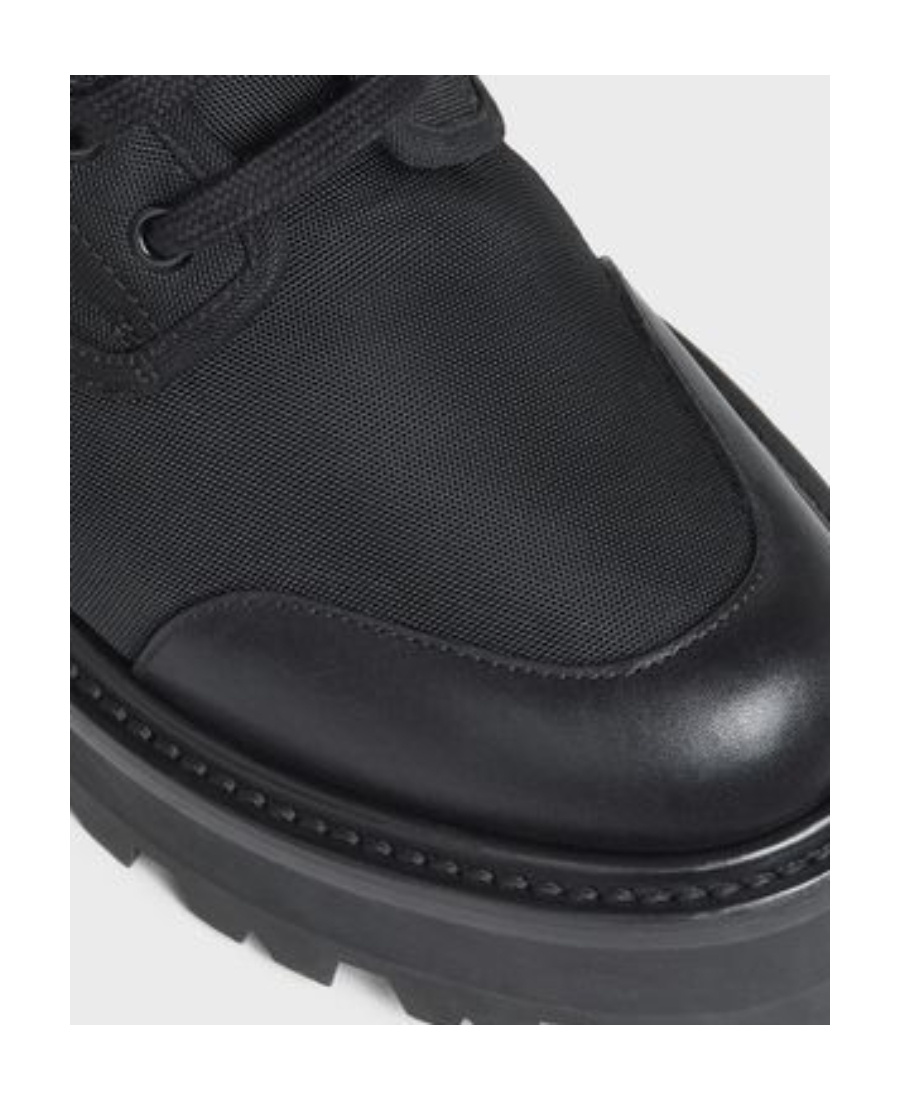 Celine Bulky Technical Fabric Ankle Boots In Black