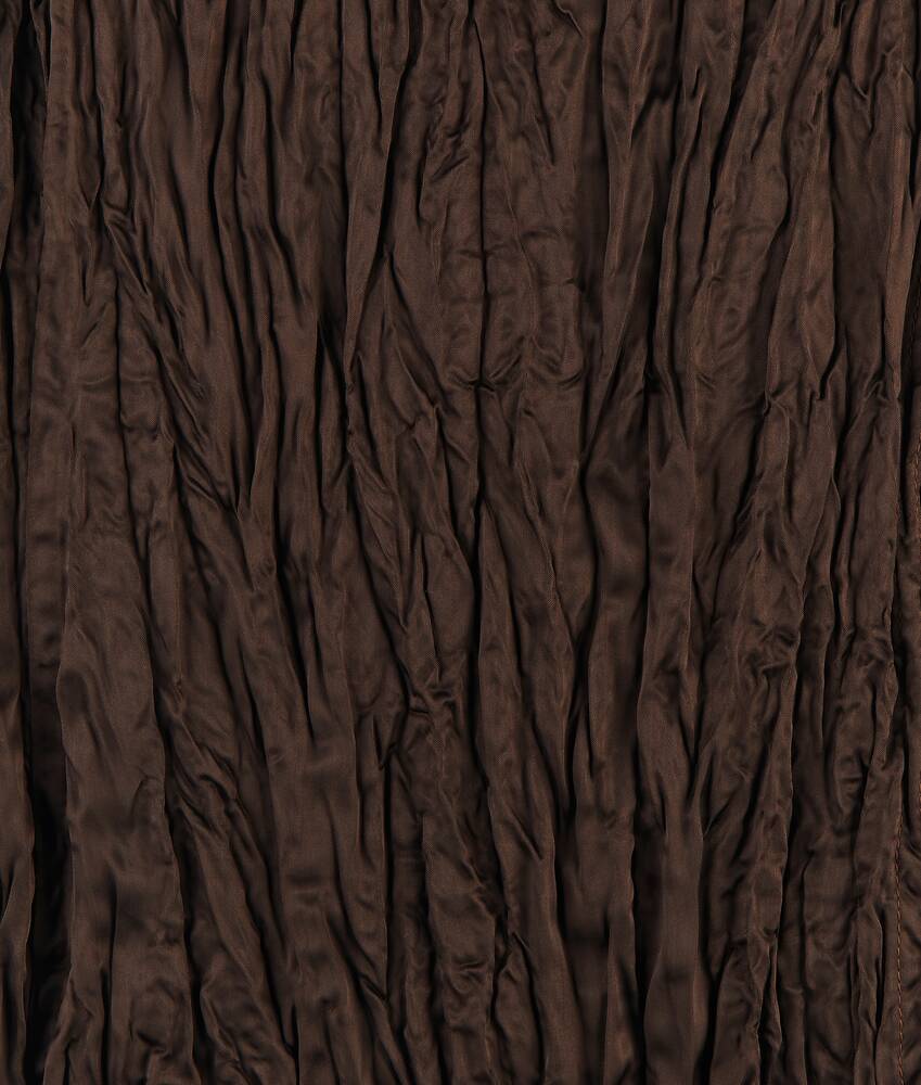 Bottega Veneta Viscose Satin Crushed Tank Top In Ebony