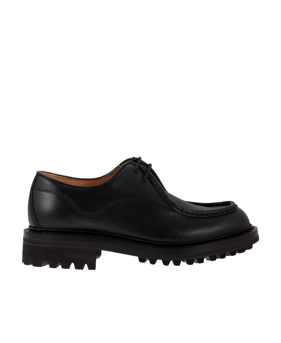 Church's Burnt Leather Lymington Lace Up Shoes In Black