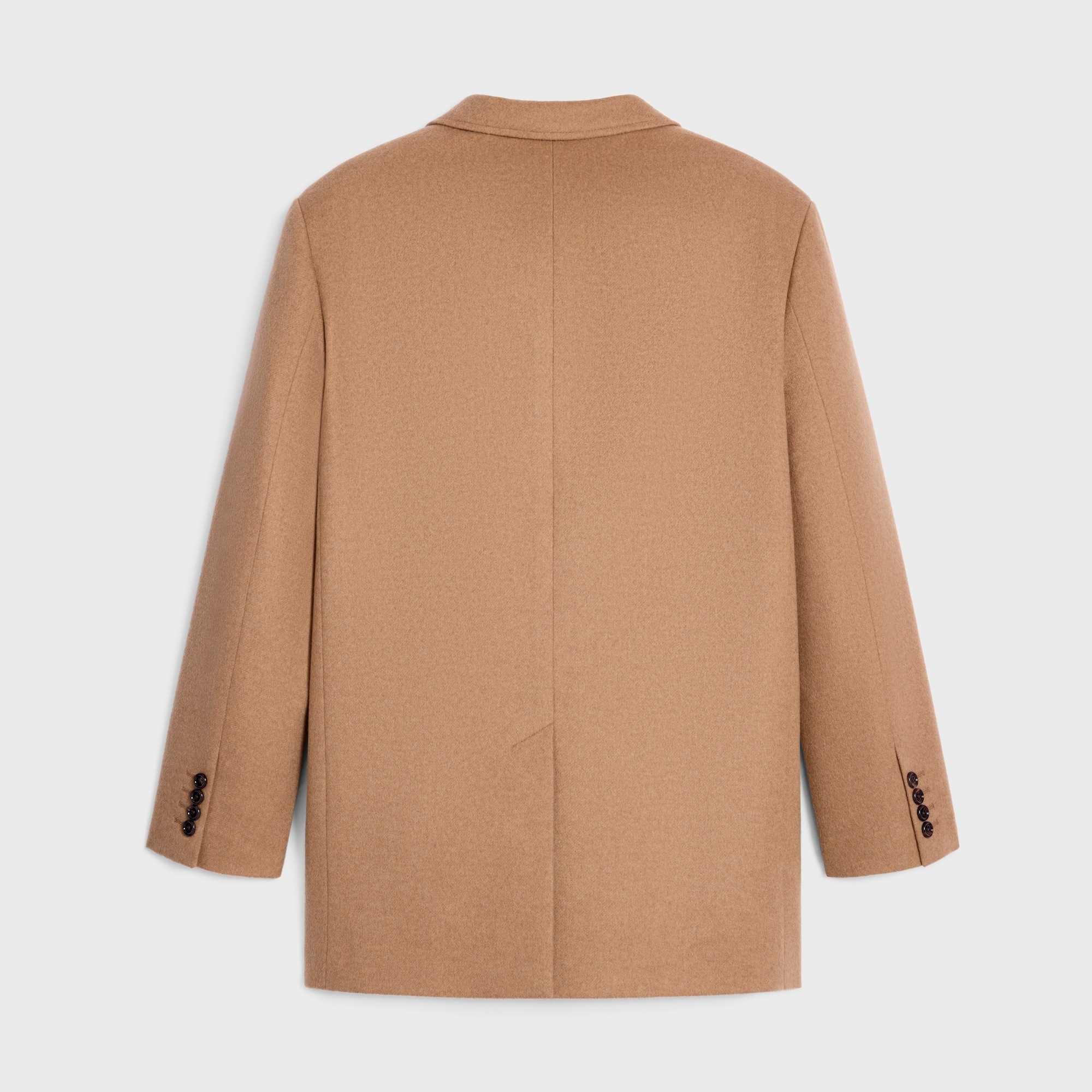 Celine Tailored Jacket In Cashmere Flannel In Brown