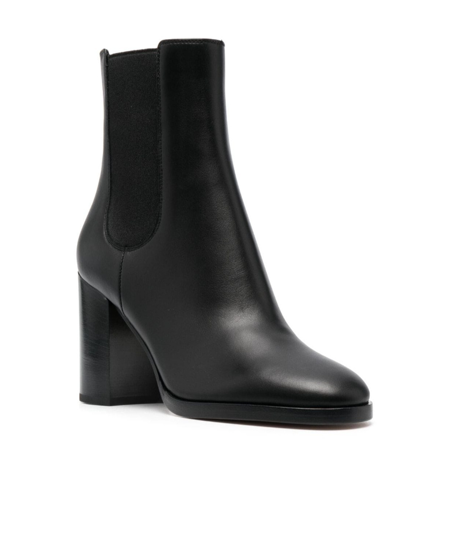 GIANVITO ROSSI LEATHER HIGH-HEELED SHORT BOOTS