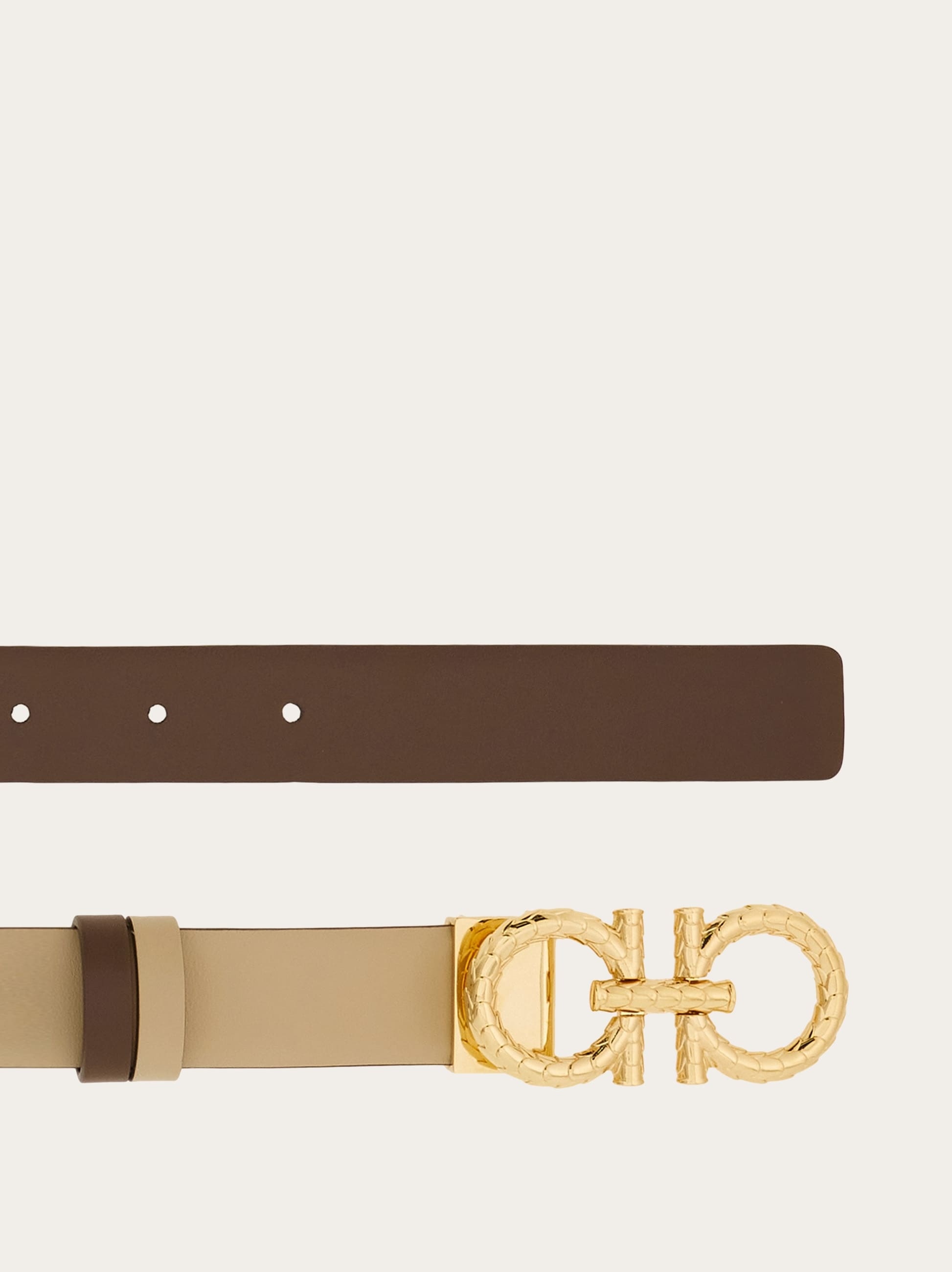 Ferragamo Adjustable Waist Belt In Nude