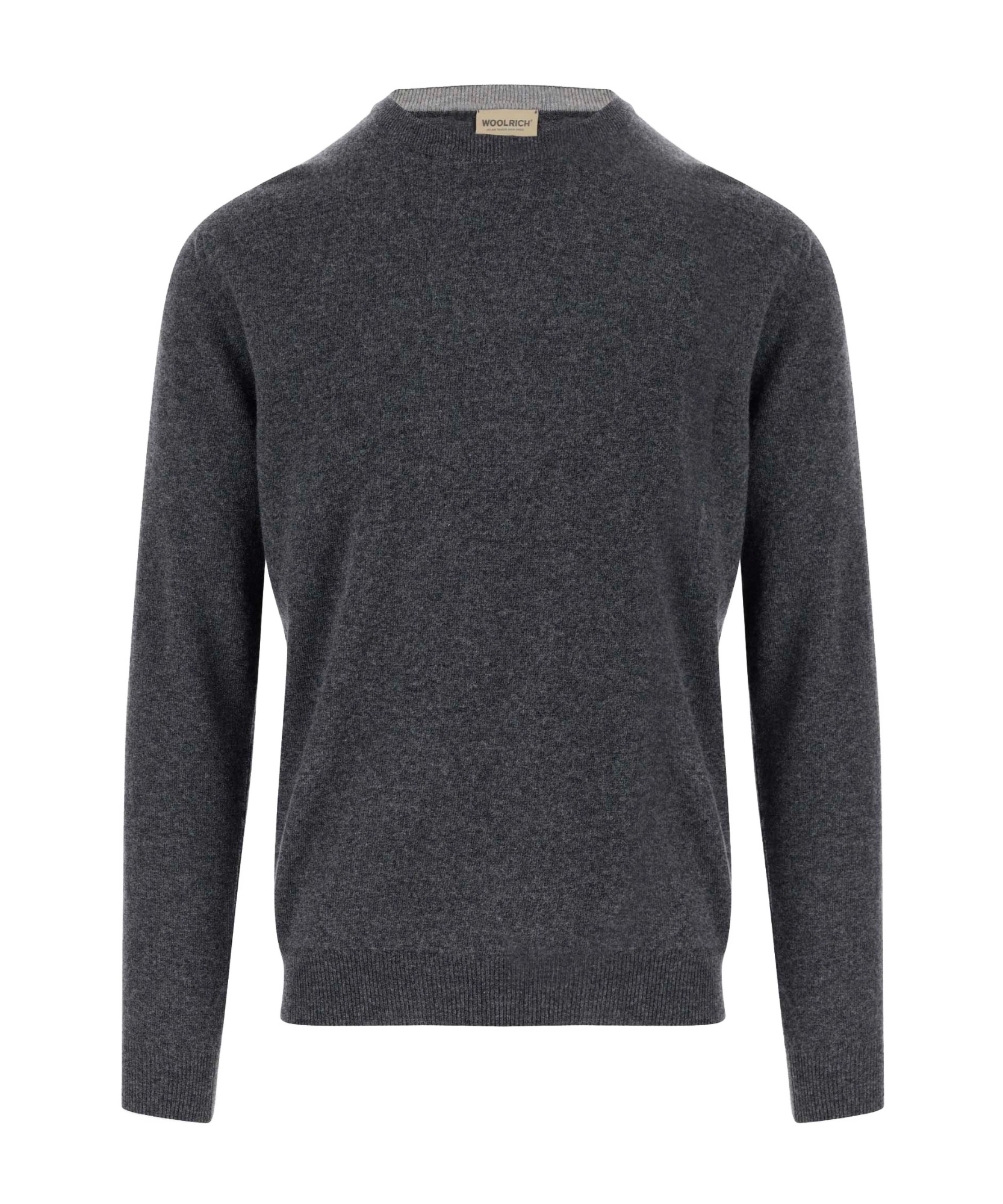 Woolrich Wool Crew-neck Sweater In Gray