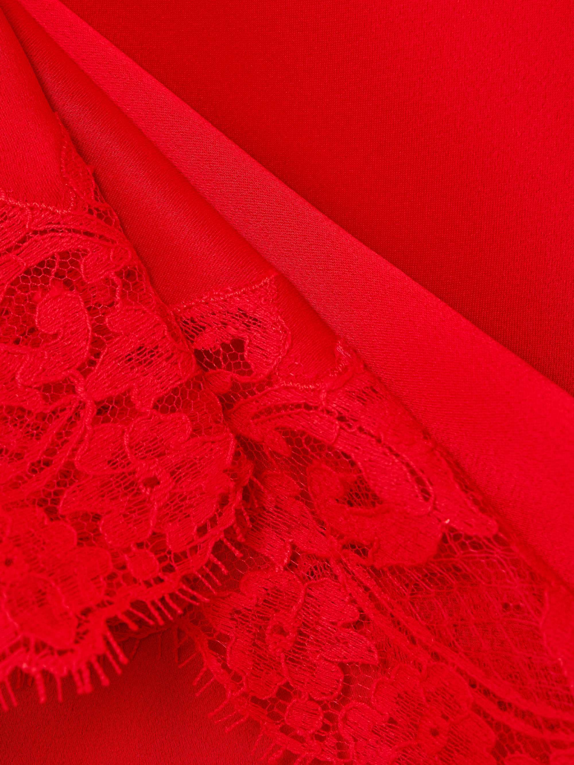 Stella Mccartney Red Lace Minidress In Red