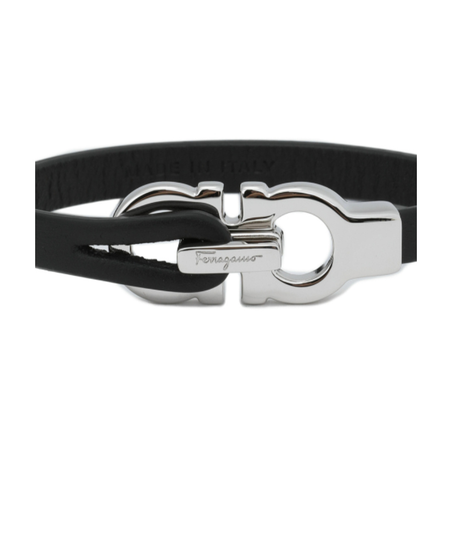 Ferragamo Double Gancio Bracelet In Black