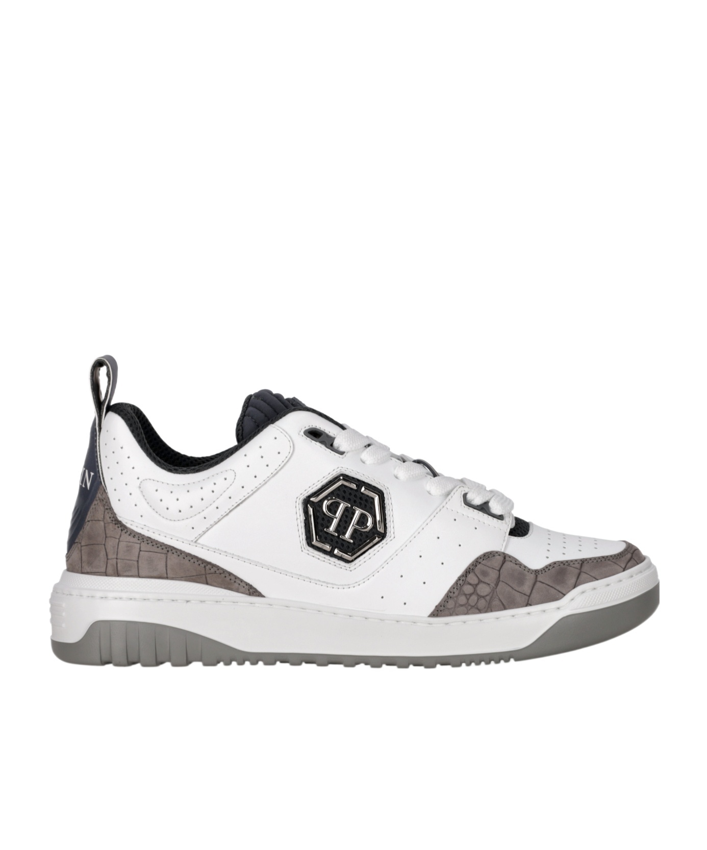 Philipp Plein Laced Sneakers In White
