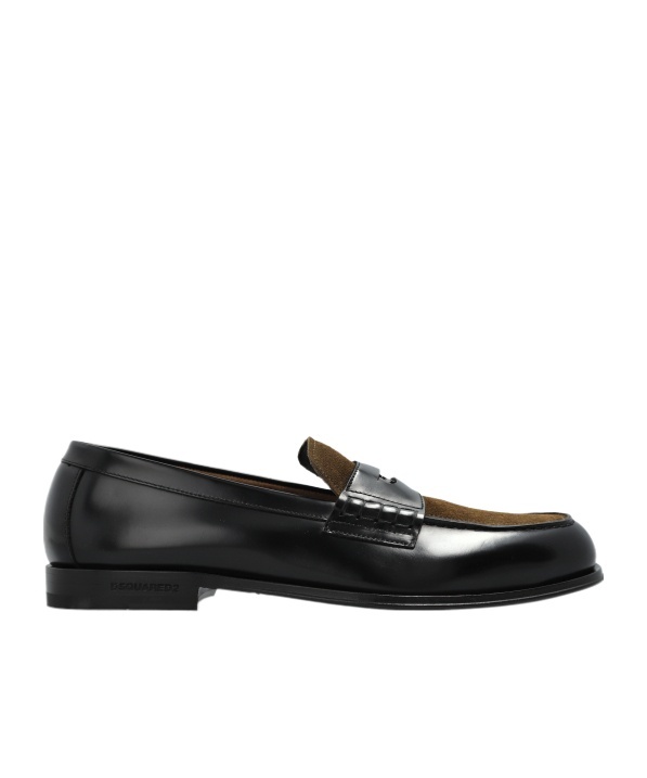 Dsquared2 Round Toe Loafers In Black