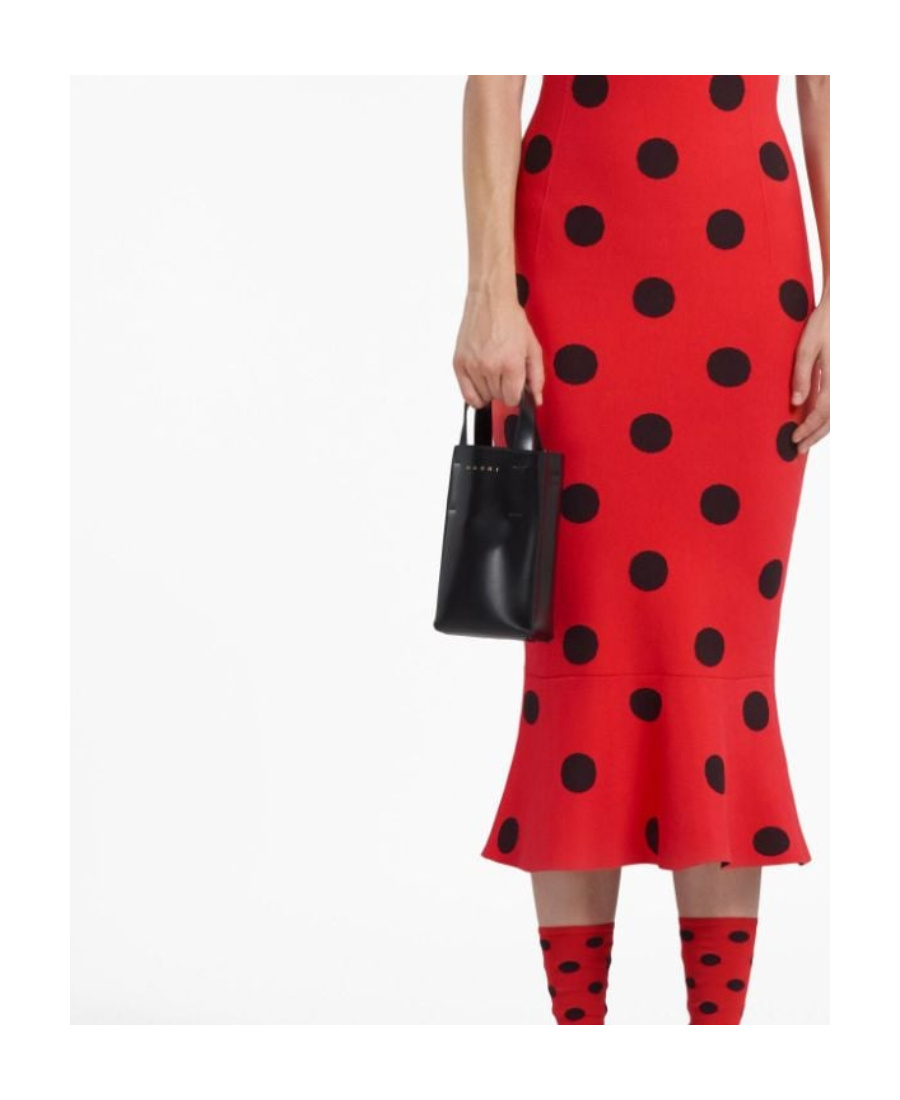 Marni Logo Printed Top Handle Bag In Black