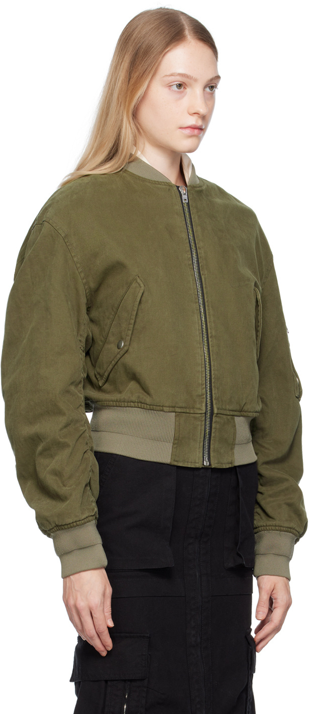 We11 Done Zipper Casual Jacket In Green