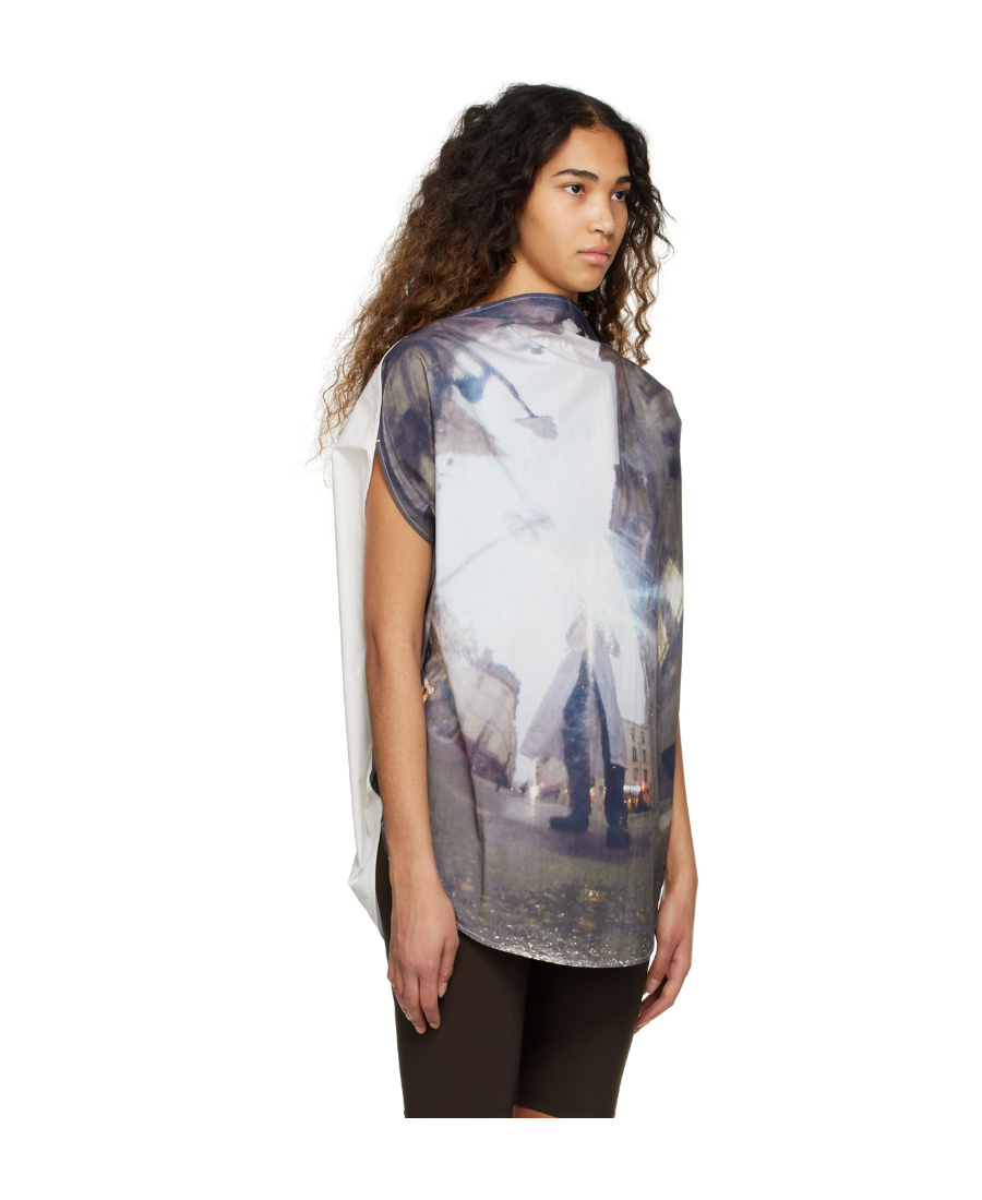 Mm6 Maison Margiela Graphic-print Sleeveless Top In Multicolor