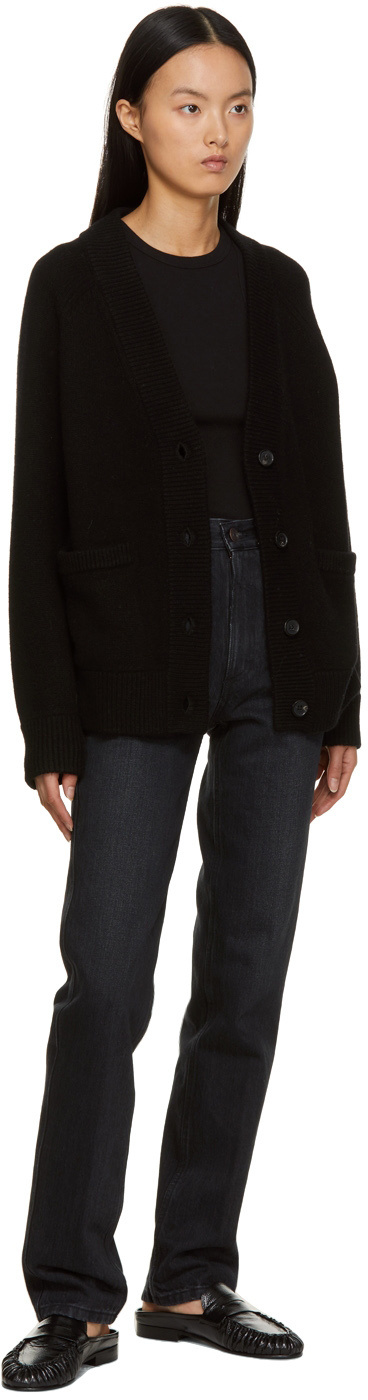 Co Logo High-waisted Straight Jeans In Black
