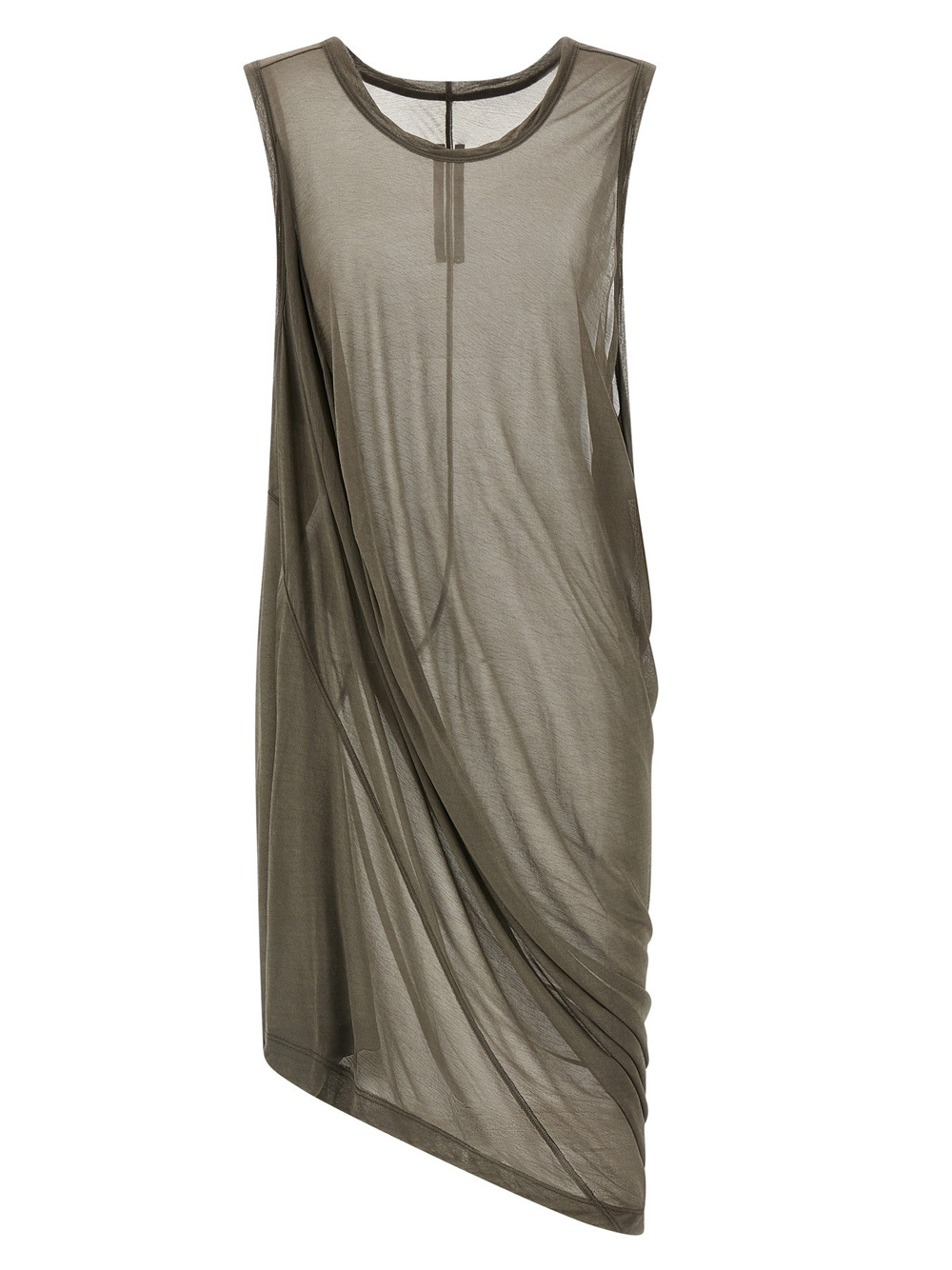 Rick Owens Anthem Tank Tops Gray In Green