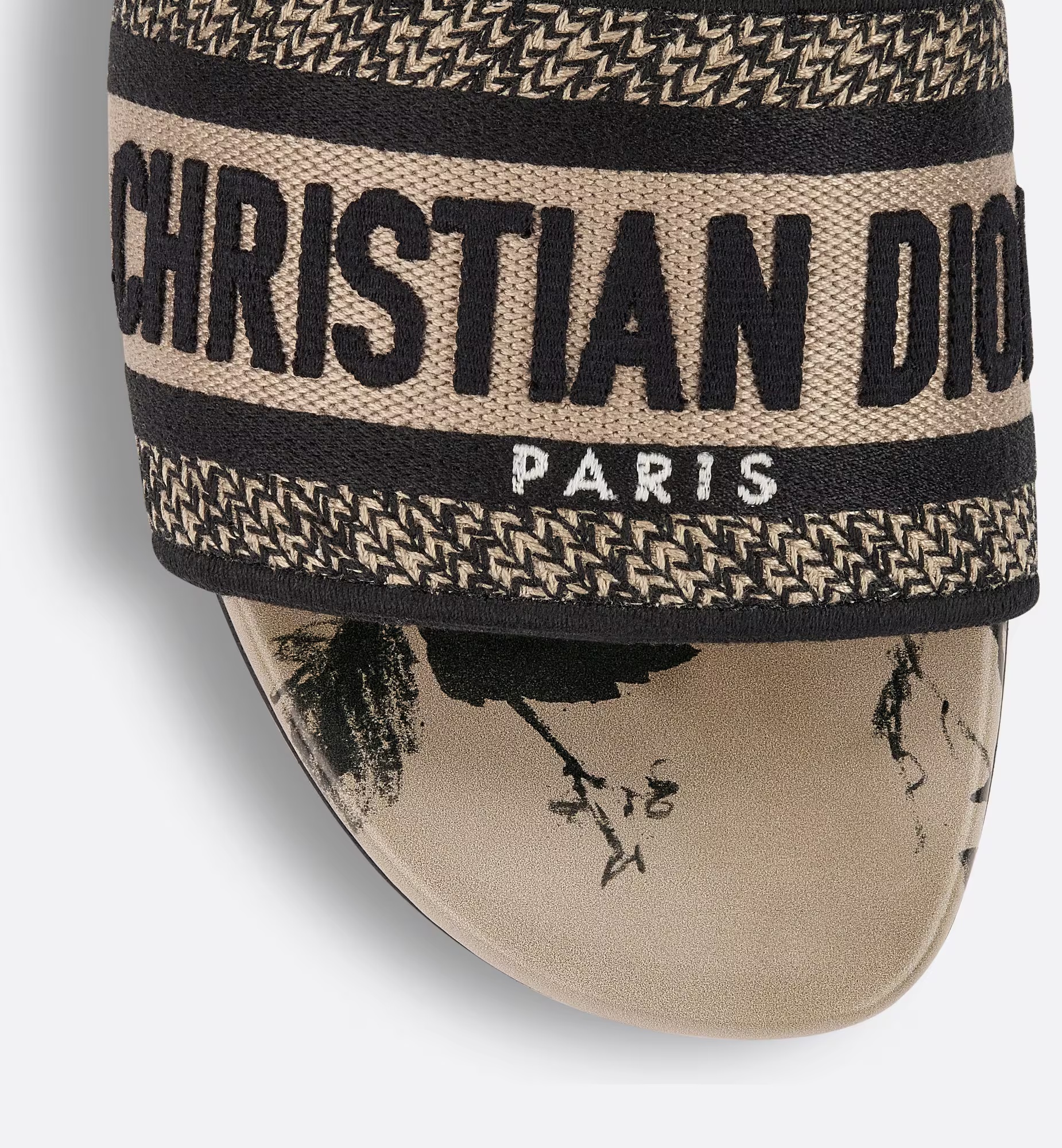Dior Dway Flat Slippers In Black