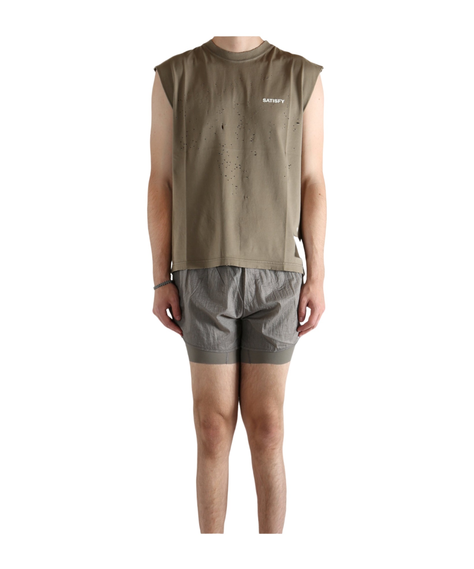 Satisfy Mothtech Muscle Tee In Brown