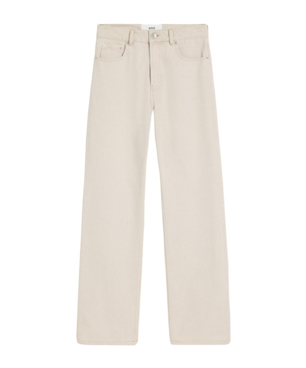 Ami Alexandre Mattiussi Belt-loop Jeans In White
