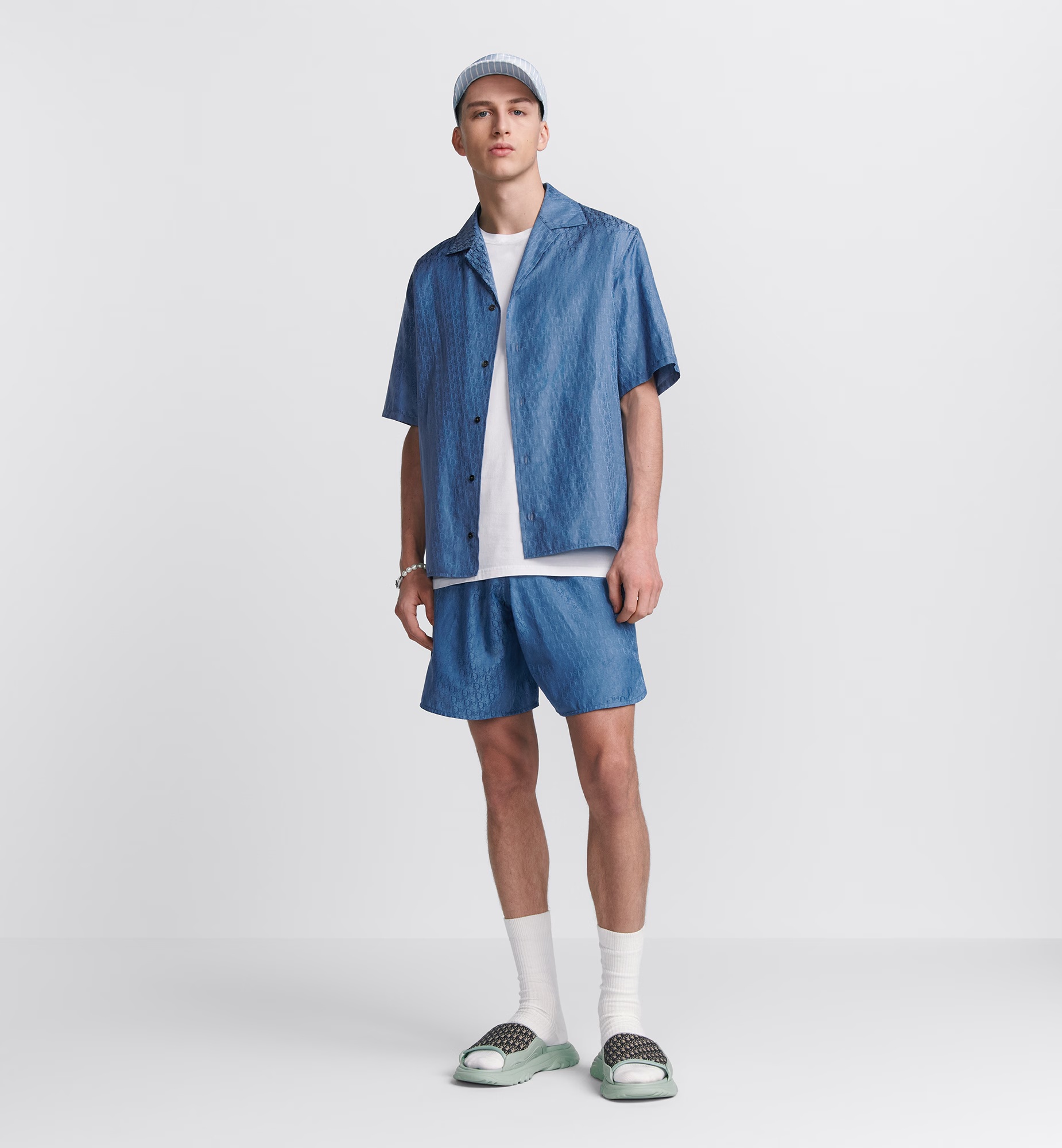 Dior Oblique Shorts In Blue