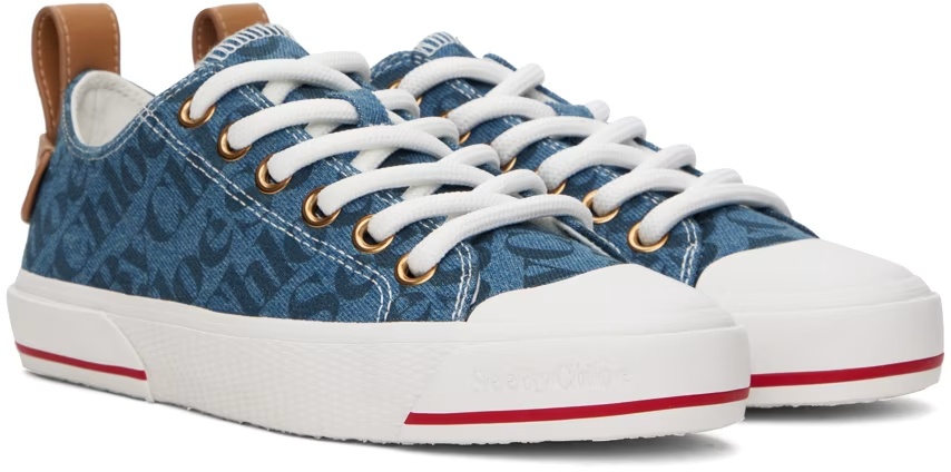 Shop See By Chloé Printed Low-top Casual Shoes In White