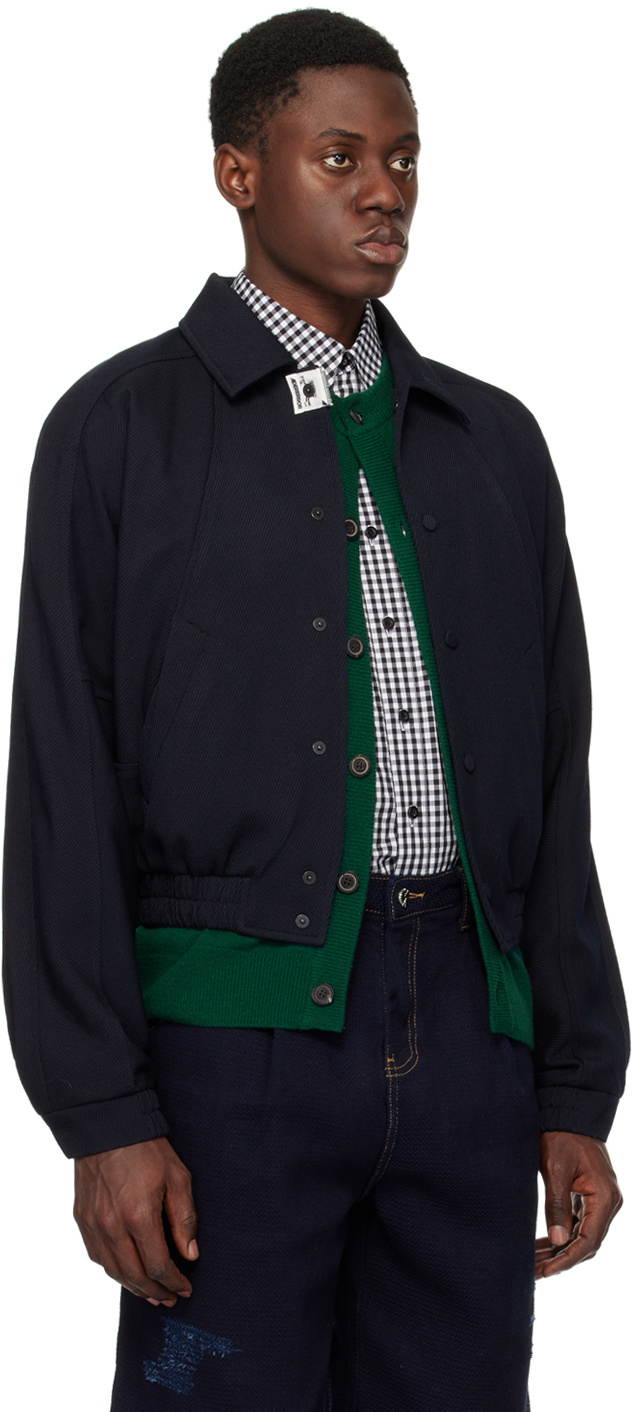 Ader Error Lapel Snap Casual Jacket In Black