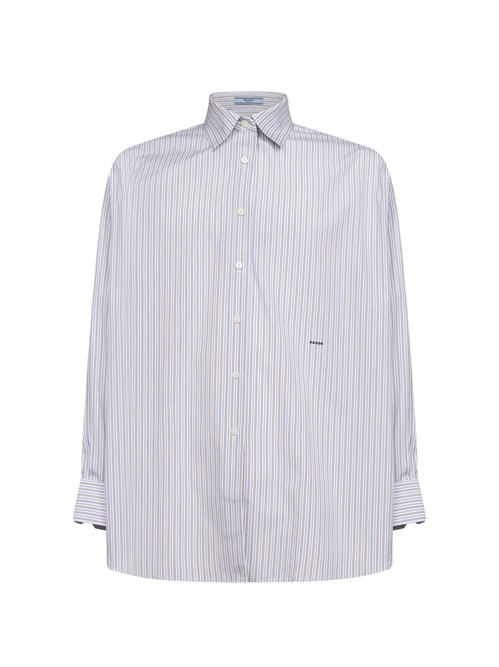 Prada Long-sleeved Shirt In Neutral