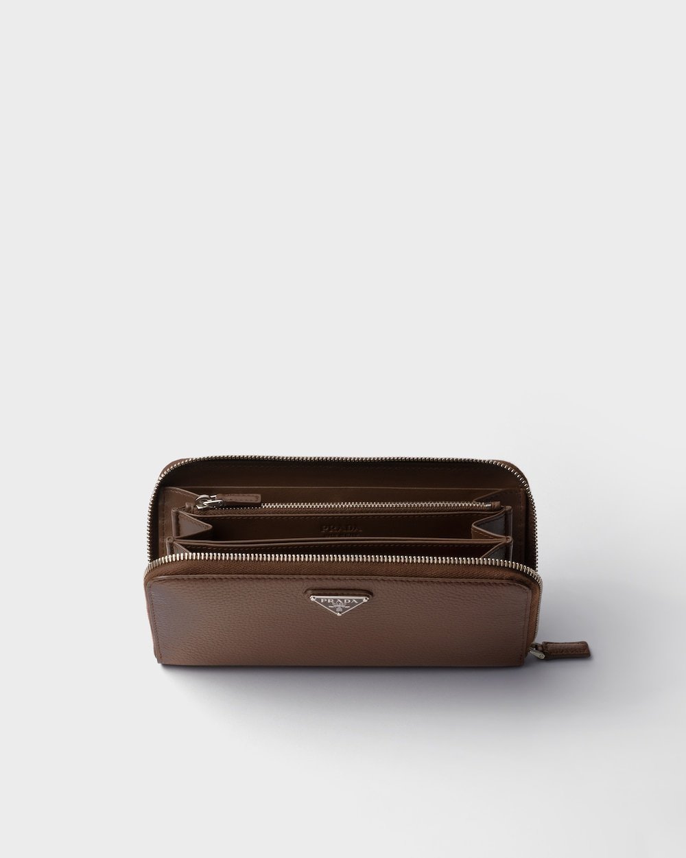 Prada Textured-leather Zip-around Wallet