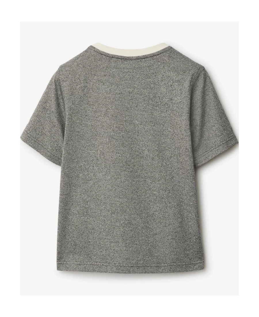 Burberry Ekd-motif Cotton T-shirt In Gray