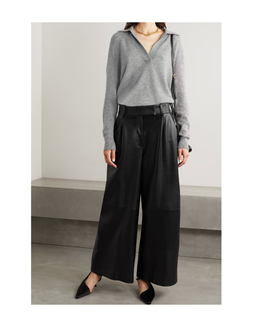 Khaite Jo Cashmere Polo Jumper In Gray