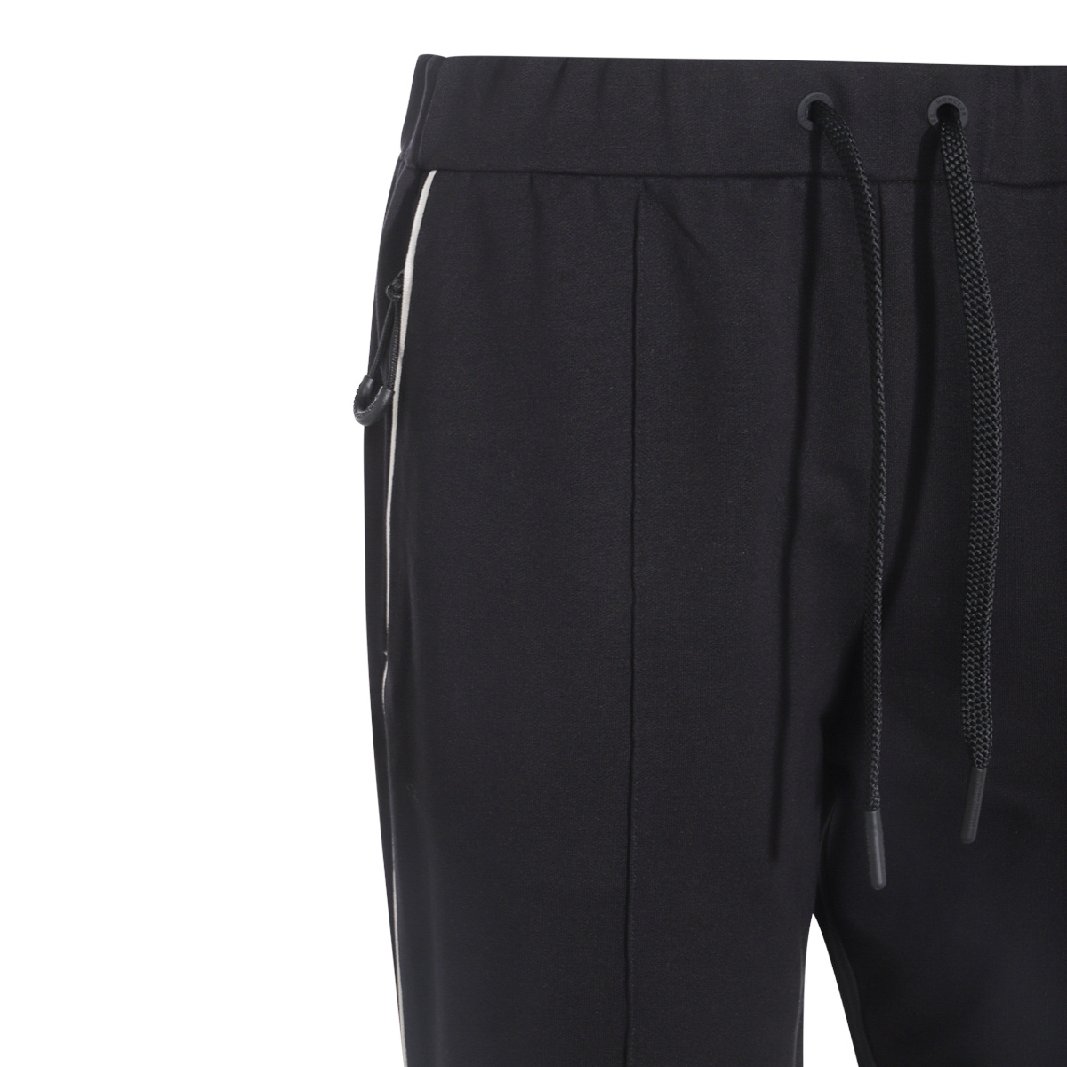 Moncler Jersey-texture Track Pants In Black