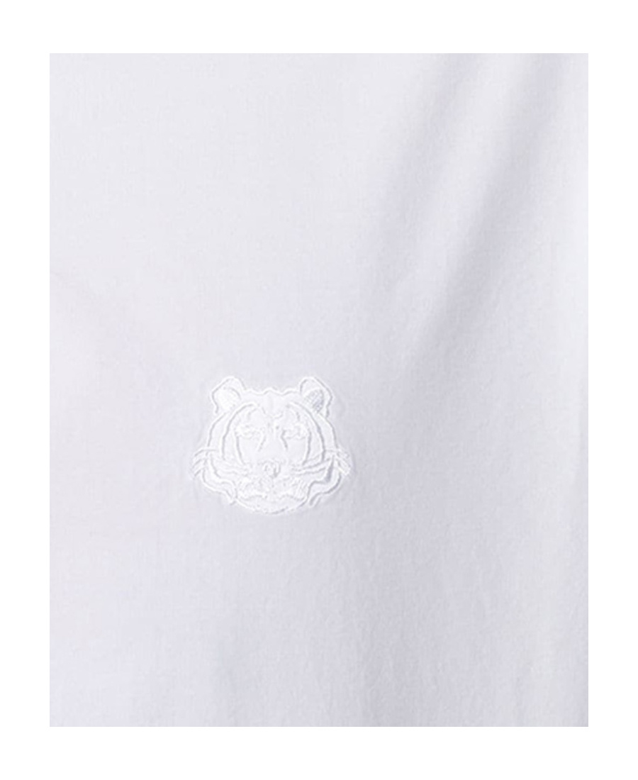Kenzo Logo Long-sleeved Shirt In White