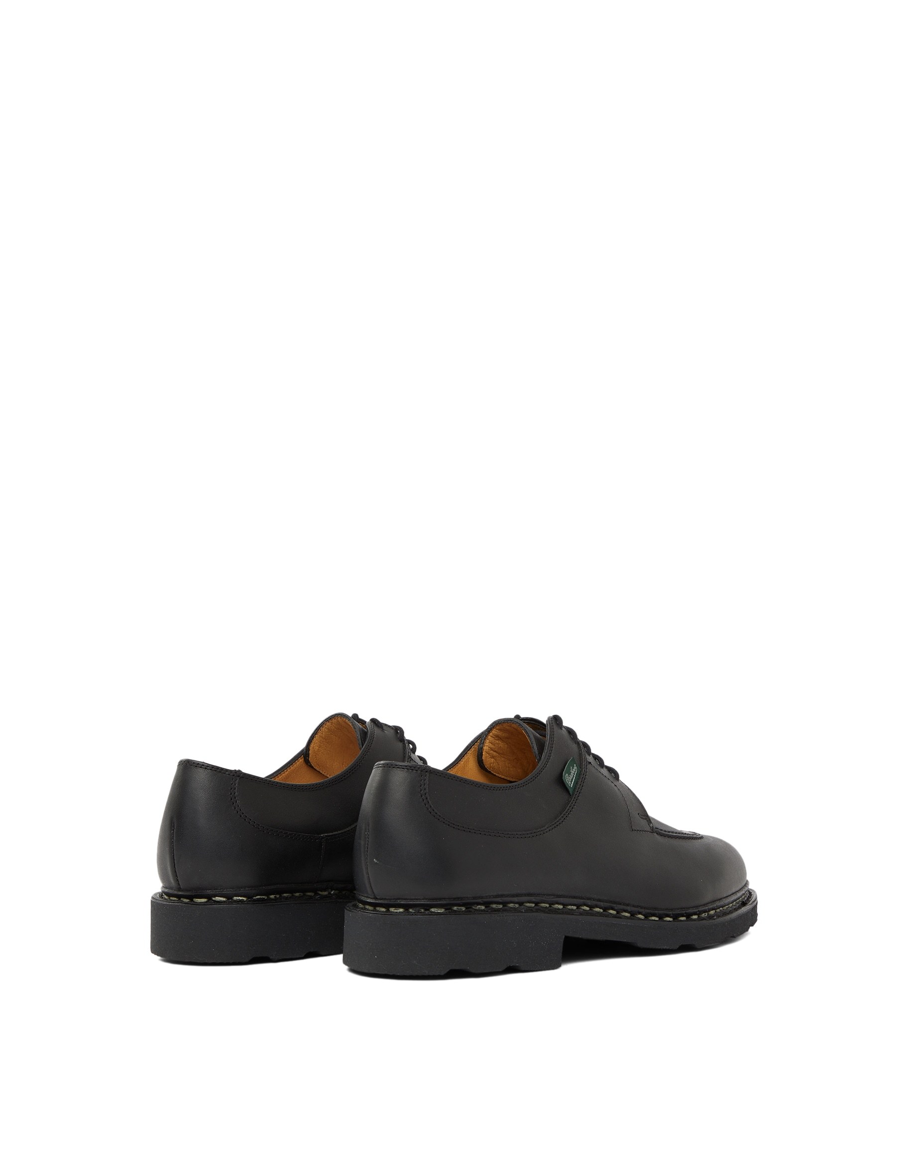Paraboot Michael Smooth Leather Derbies Shoes In Black