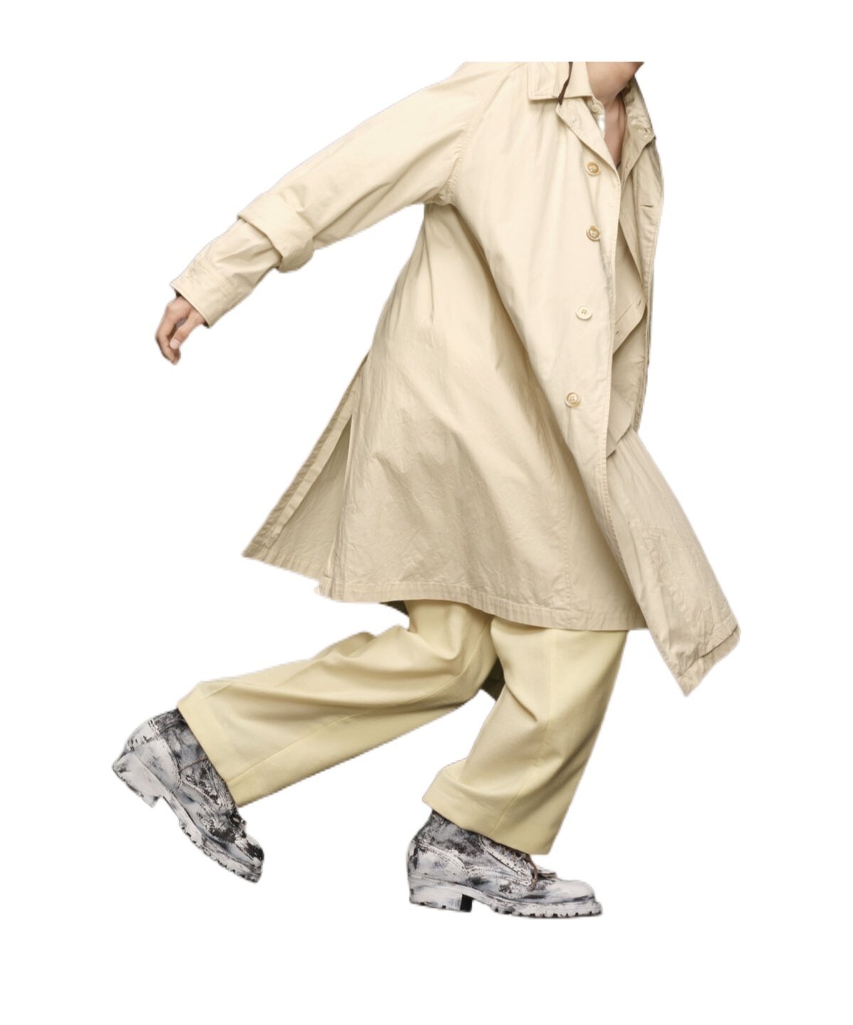 Maison Margiela Long-sleeved Windbreaker In Nude