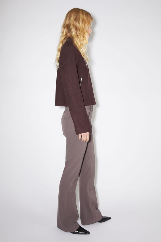 Acne Studios Low-rise Flared Trousers In Gray