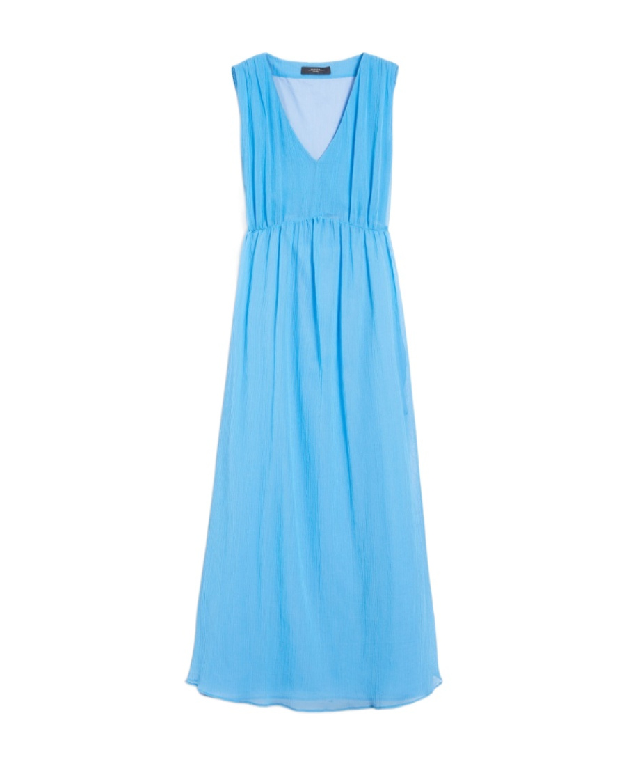 Weekend Max Mara Sleeveless Crepe Dress In Blue