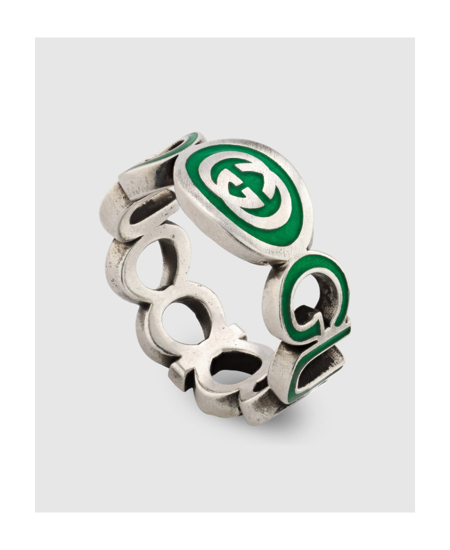 Gucci Interlocking G Pull-on Style Ring In Multicolor